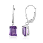 Sambia-Amethyst-Silberohrringe