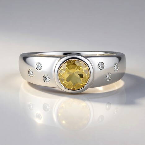 Anello in oro con Berillo Giallo