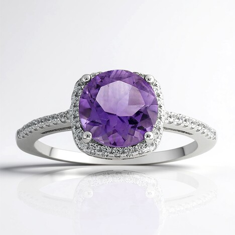 Anello in argento con Ametista