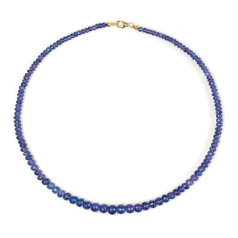 AAA-Tansanit-Goldhalskette