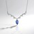 Collana in argento con Zaffiro Ceylon Blu (non riscaldato)