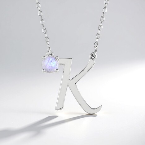 Collana in argento con Pietra di Luna Arcobaleno