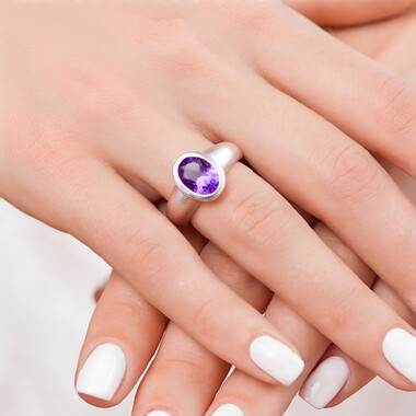 Sambia-Amethyst-Silberring