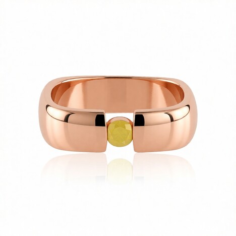 Bague en argent et Diamant jaune I2 (de Melo Essence)