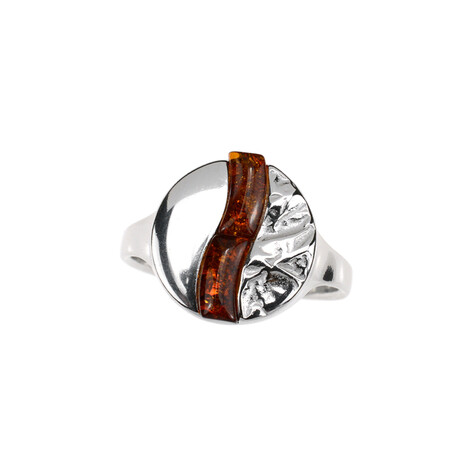 Bague en argent et Ambre baltique (dagen)