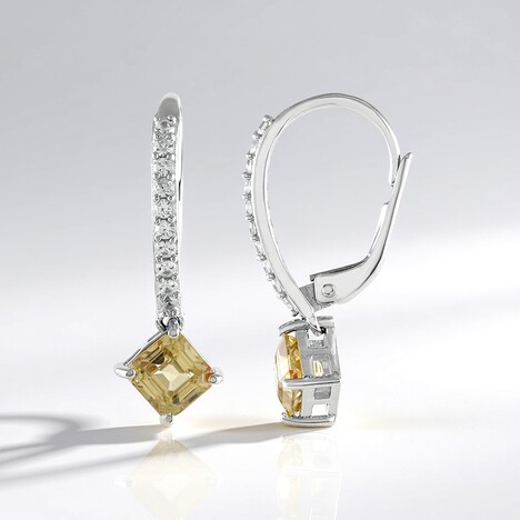 Orecchini in argento con Zircone Giallo