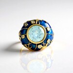 Anello in argento con Topazio Blu Cielo (Adela Silber)