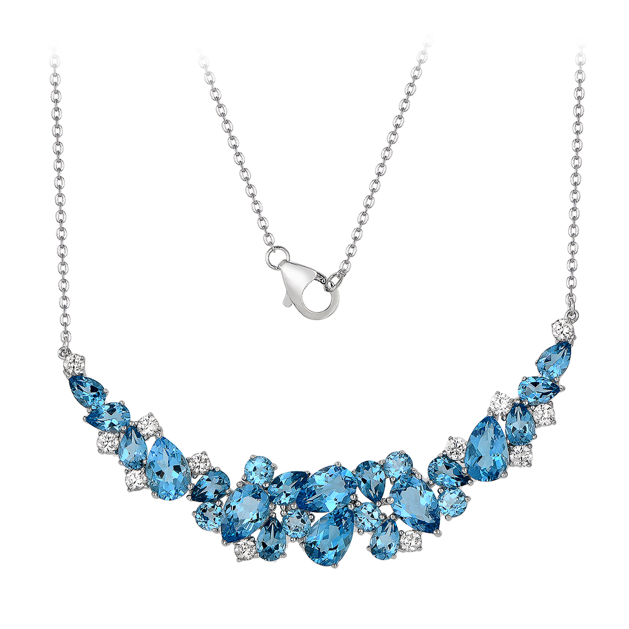 Elli Necklace Ladies Choker Geo Plates Matte Plain in 925