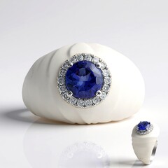 Anello in oro con Quarzo Bianco