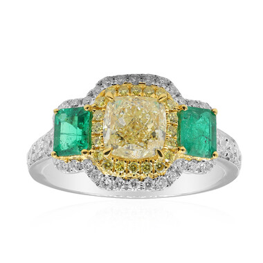 Gelber SI2 Brillant-Goldring (CIRARI)