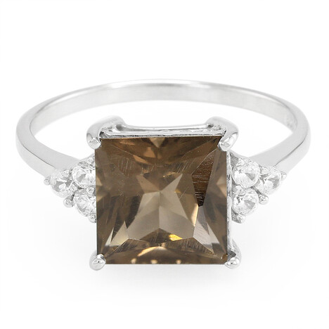 Rauchquarz-Silberring