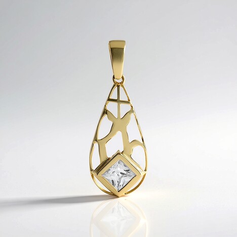 Ciondolo in oro con Zircone (Ornaments by de Melo)