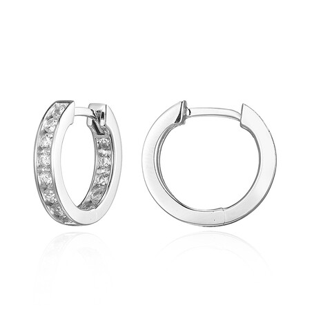 Zirkon-Silberohrringe