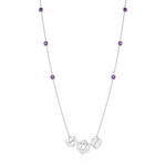 Collier en argent et Améthyste d'Uruguay (Ornaments by de Melo)