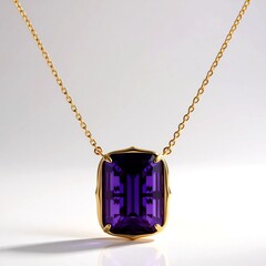 Collana in oro con Ametista Zambiana