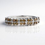 Anello in argento con Diamante Cioccolato I2