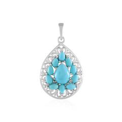 Colgante en plata con Turquesa bella durmiente