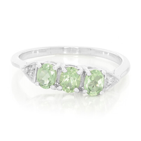 Anillo en plata con Apatita de Rusia