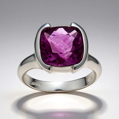 Anello in argento con Fluorite Rosa (CUSTODANA)