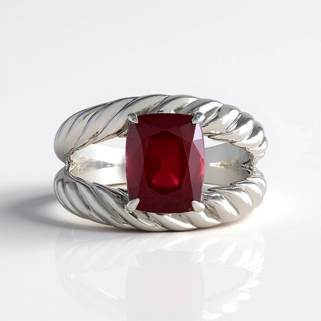 Anello in argento con Rubino del Madagascar (de Melo Essence)