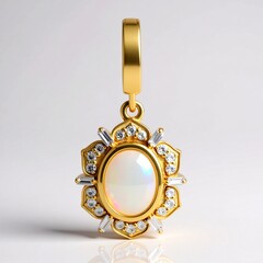 Pendentif en argent et Opale d'Australie
