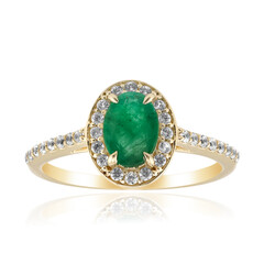 Gouden ring met een Zambia-smaragd