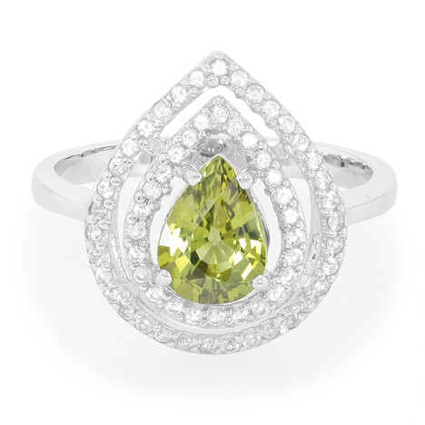 Anillo en plata con Crisoberilo de Brasil