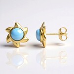 Boucles d'oreilles en argent et Larimar