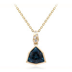 Collar en oro con Topacio azul de Londres (CIRARI)