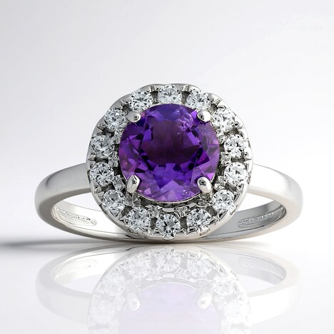 Anello in argento con Ametista del Marocco