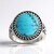 Anello in argento con Turchese Kingman Mohave Blu (Jones Lee)