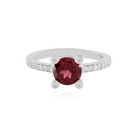 Anello in argento con Granato Mozambico