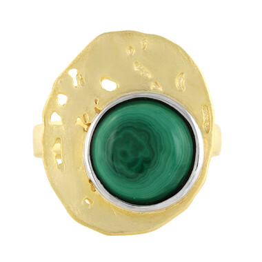 Anello in argento con Malachite (MONOSONO COLLECTION)