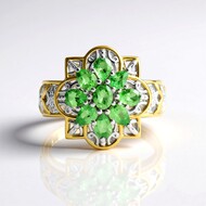 Mint-Tsavorit-Silberring (Gems en Vogue)