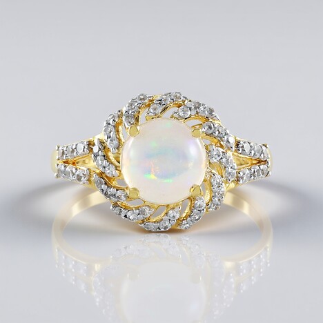 Anello in argento con Opale di Welo