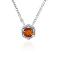 Oranger Kyanit-Silbercollier