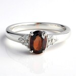 Anello in argento con Zircone Cioccolato