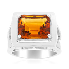 Zilveren ring met een Madeira citrien (de Melo)