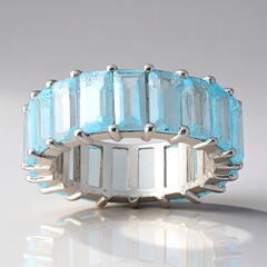 Anello in argento con Topazio Blu Cielo