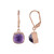 Zambian Amethyst Silver Earrings