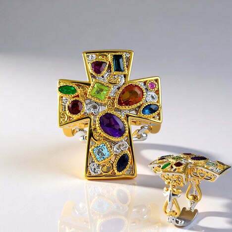 Bague en argent et Citrine Madère (Gems en Vogue)