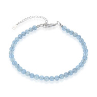 Brazalete en plata con Aguamarina