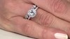 Zilveren ring met een witte topaas