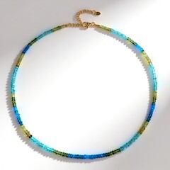 Collana in argento con Apatite Blu Neon