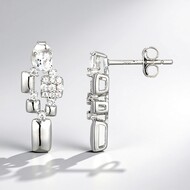 Orecchini in argento con Topazio Bianco (Adela Silber)