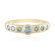 Anillo en oro con Diamante azul cielo I2