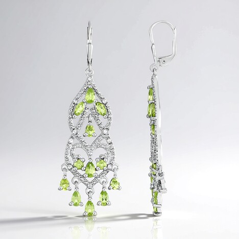 Orecchini in argento con Peridoto