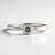 Anello in argento con Diamante Verde I2