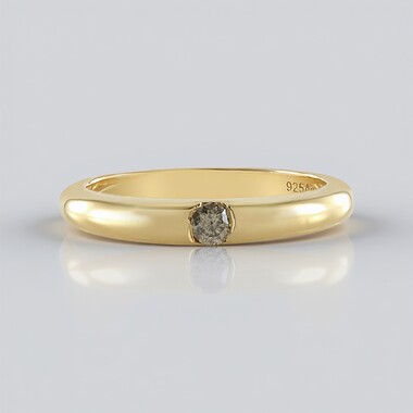 Anello in argento con Diamante Cioccolato I3