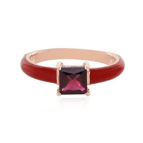 Himbeer-Rhodolith-Silberring